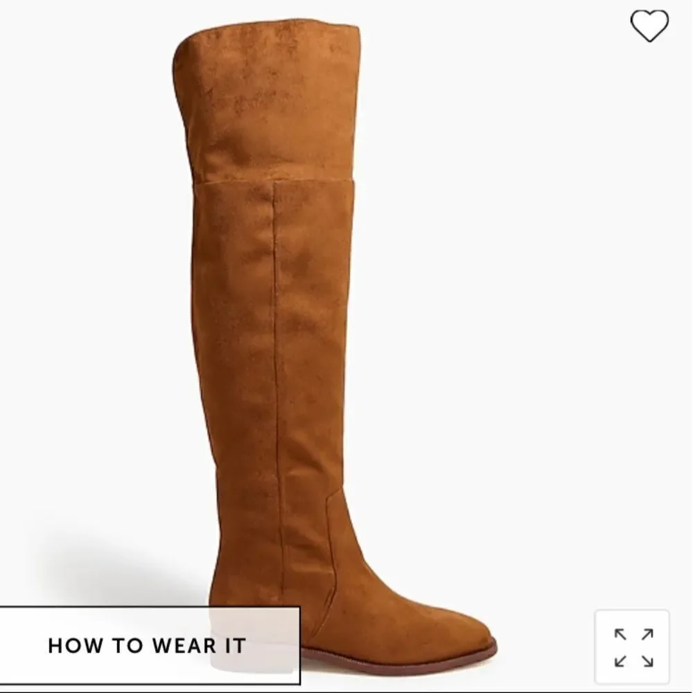 J. Crew Factory Over-the-knee microsuede boots Item AG056*